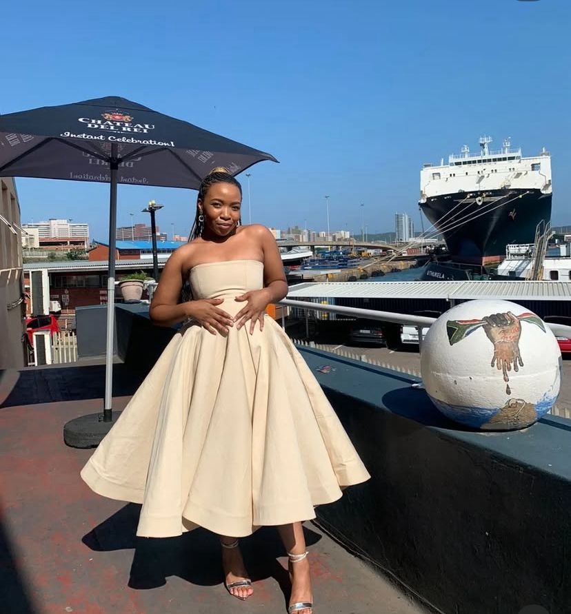 Cream Fully Flared Kaliko Dress